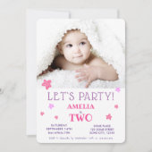 2e verjaardag van de opnodiging van de roze Stars Kaart (Voorkant)