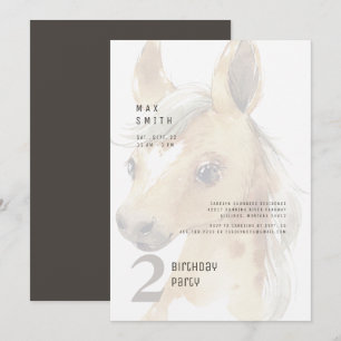 2e verjaardag van de Pony van de Waterverf van de  Kaart