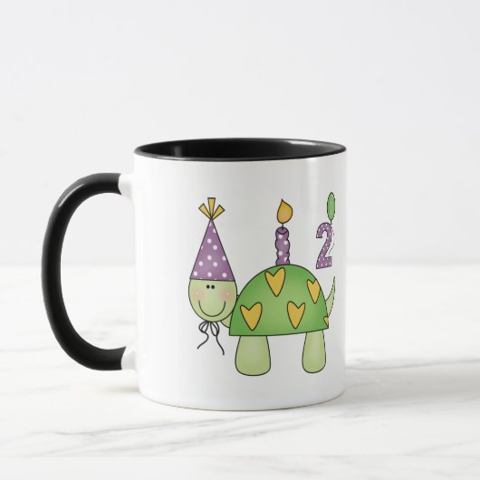 2e verjaardag van de schildpad mok (Links)
