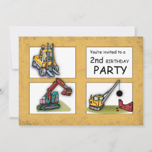 2e verjaardag van de uitnodiging van Birthday Truc