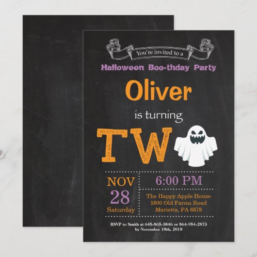 2e verjaardag van de uitnodiging van de partij Hal (Voorkant / Achterkant)