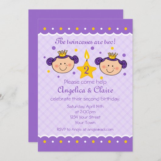 2e verjaardag van de uitnodiging van de Partij van (Voorkant / Achterkant)