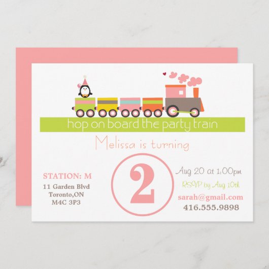 2e verjaardag van de uitnodiging voor de introduct (Voorkant / Achterkant)