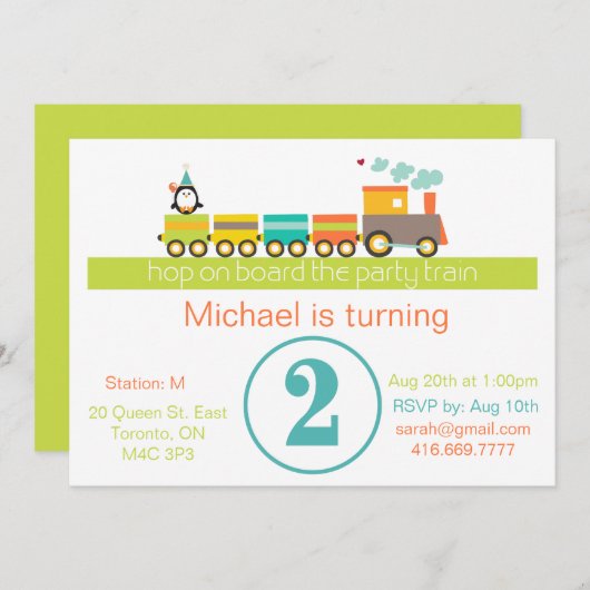 2e verjaardag van de uitnodiging voor de opleiding (Voorkant / Achterkant)