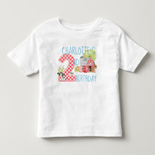 2e verjaardag van het Boerderij van de geboorte va Kinder Shirts