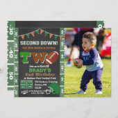 2e verjaardag van het Football van de partij Chalk Kaart (Voorkant / Achterkant)