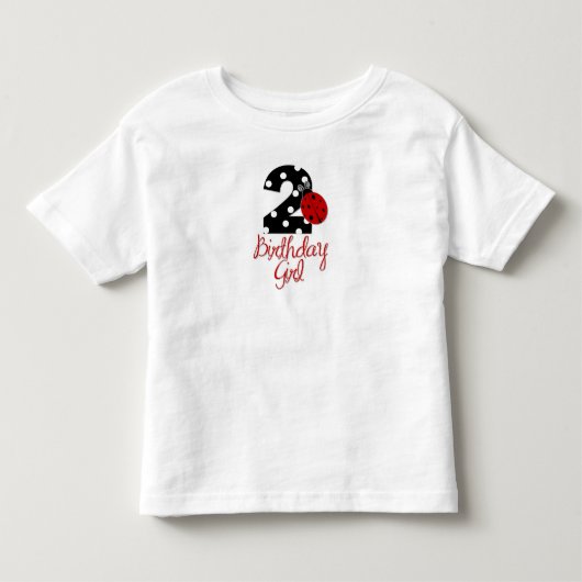 2e verjaardag van het meisje - Ladybug - 2 Lady Bu Kinder Shirts (Voorkant)