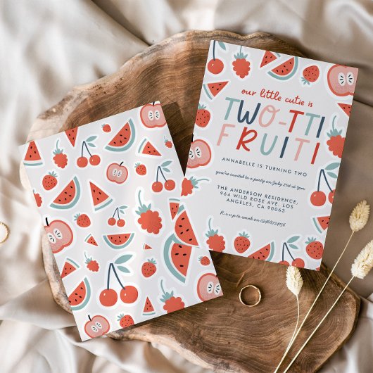 2e verjaardag van het rode zomerfeest voor kindere kaart