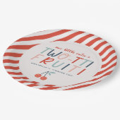 2e verjaardag van het rode zomerfeest voor kindere papieren bordje (Gekanteld)