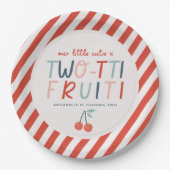 2e verjaardag van het rode zomerfeest voor kindere papieren bordje (Voorkant)