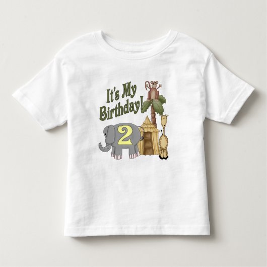 2e verjaardag van Safari Kinder Shirts (Voorkant)