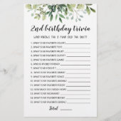 2e verjaardag van Trivia editable game (Voorkant)