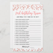 2e verjaardag van Trivia editable game (Voorkant / Achterkant)