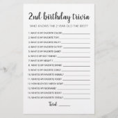 2e verjaardag van Trivia editable game (Voorkant)