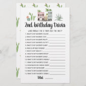 2e verjaardag van Trivia editable game (Voorkant / Achterkant)