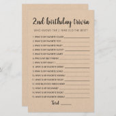 2e verjaardag van Trivia editable game (Voorkant / Achterkant)