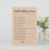 2e verjaardag van Trivia editable game (Staand voorkant)