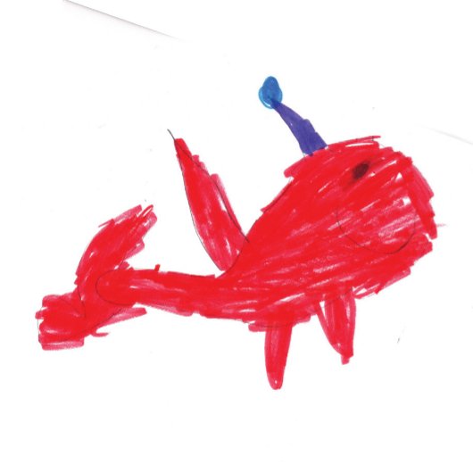 2e Verjaardag Vis Cartoon Schattige Rood Blauw Haa Kaart