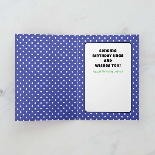 2e Verjaardag Vis Cartoon Schattige Rood Blauw Haa Kaart (Binnen)