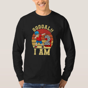 2e verjaardag Voetdag Voetbal Vertrouwde dag Parti T-shirt