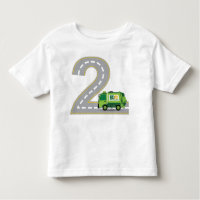 2e verjaardag Vuilniswagen T-shirt