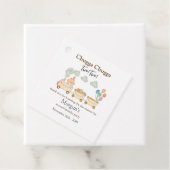 2e Verjaardag Waterverf Brown Train Fun Express Bedankjes Labels (In situ)