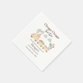 2e Verjaardag Waterverf Brown Train Fun Express Servet (Hoek)