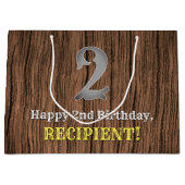 2e verjaardag: Western geïnspireerd land, naam Groot Cadeauzakje (Voorkant)