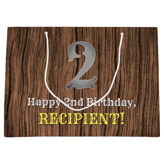 2e verjaardag: Western geïnspireerd land, naam Groot Cadeauzakje (Voorkant)