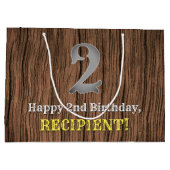 2e verjaardag: Western geïnspireerd land, naam Groot Cadeauzakje (Achterkant)