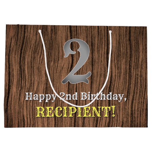 2e verjaardag: Western geïnspireerd land, naam Groot Cadeauzakje (Achterkant)