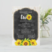 2e verjaardag Zonnebloem & Rustige Boerderij Kaart (Staand voorkant)