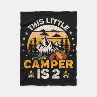2e verjaardags campingfeest 2 jaar oud meisje jong fleece deken