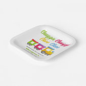 2e verjaardagsfeest Chugga Choo Kleurrijke trein Papieren Bordje (Gebogen)