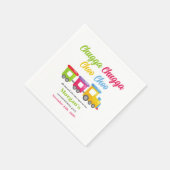 2e verjaardagsfeest Chugga Choo Kleurrijke trein Servet (Hoek)