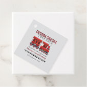 2e Verjaardagsfeest Schattigee Rode Westerne Trein Bedankjes Labels (In situ)