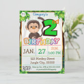 2e verjaardagsfeestje aap op maat kaart (Staand voorkant)