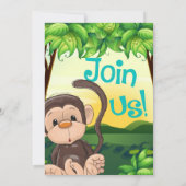 2e verjaardagsfeestje aap op maat kaart (Achterkant)