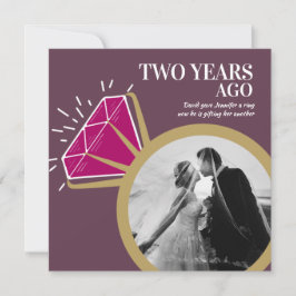 2e verjaardagsfeestje granaat ring twee foto's kaart