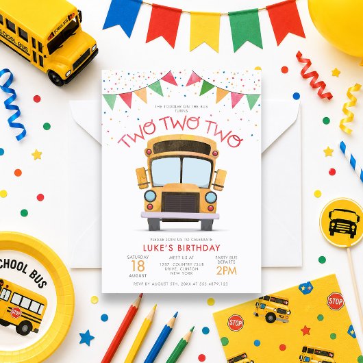 2e verjaardagsfeestje in de bus kaart