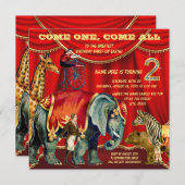 2e verjaardagsfeestje kaart (Voorkant / Achterkant)