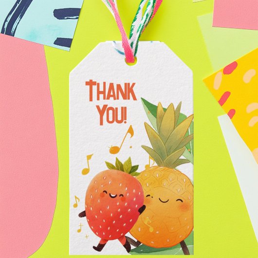 2e verjaardagsfeestje Two-tti Fruity Cadeaulabel