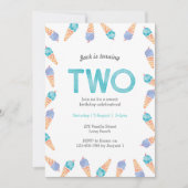 2e verjaardagsfeestje | Uitnodiging voor ijs (Voorkant)