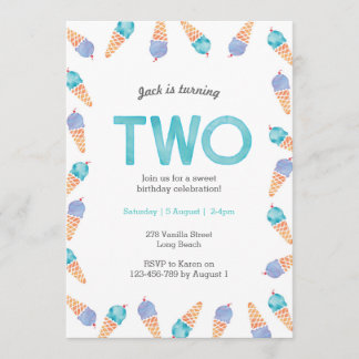 2e verjaardagsfeestje | Uitnodiging voor ijs