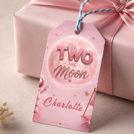 2e Verjaardagsmeisje Ruimte Cadeaulabel