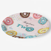 2e verjaardagspapier borden. papieren bordje (Gekanteld)