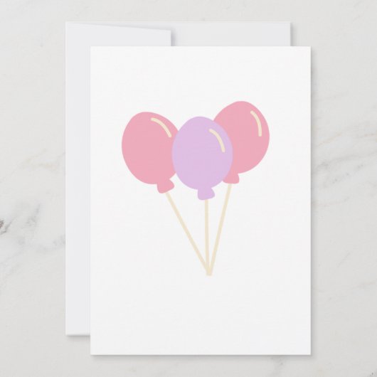 2e verjaardagsuitnodiging met Kind Foto Kaart (Achterkant)