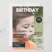 2e verjaardagsuitnodiging voor hem Magazine Hoesje Kaart (Voorkant)