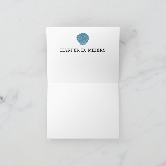 2e versie Shell Beach Notecard Notitiekaartje (Binnen)