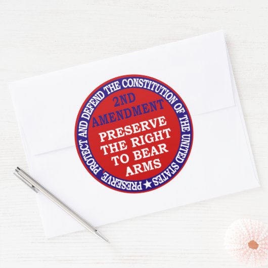 2e wijziging Circle Round Sticker (Envelop)